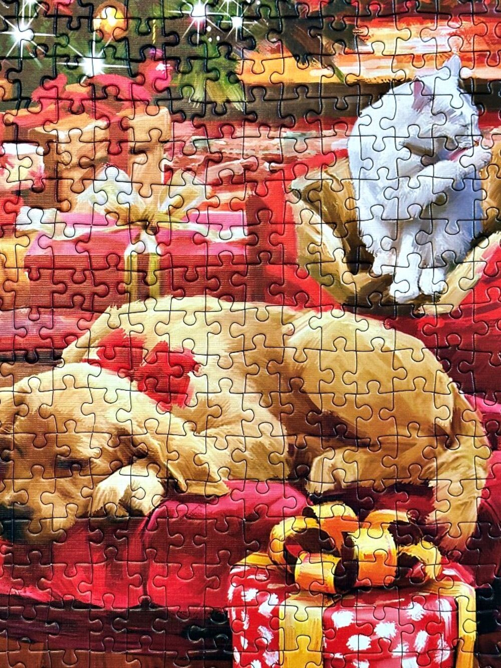 Christmas by the Fire LAB Jigsaw Puzzle 1000 Piece Portrait Clementoni COMPLETE! - Picture 3 of 8